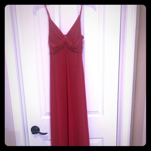BCBGMAXAZRIA Watermelon Red Jersey Dress - Picture 3 of 3
